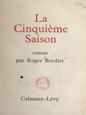 cover image of La cinquième saison